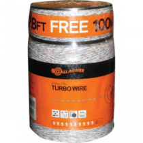 Gallagher Turbo Wire - 656 Ft. - White