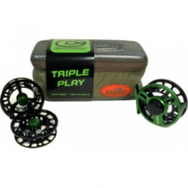 Cheeky Tyro Reel plus Spare Spool Combo - Black/Silver - The Fly
